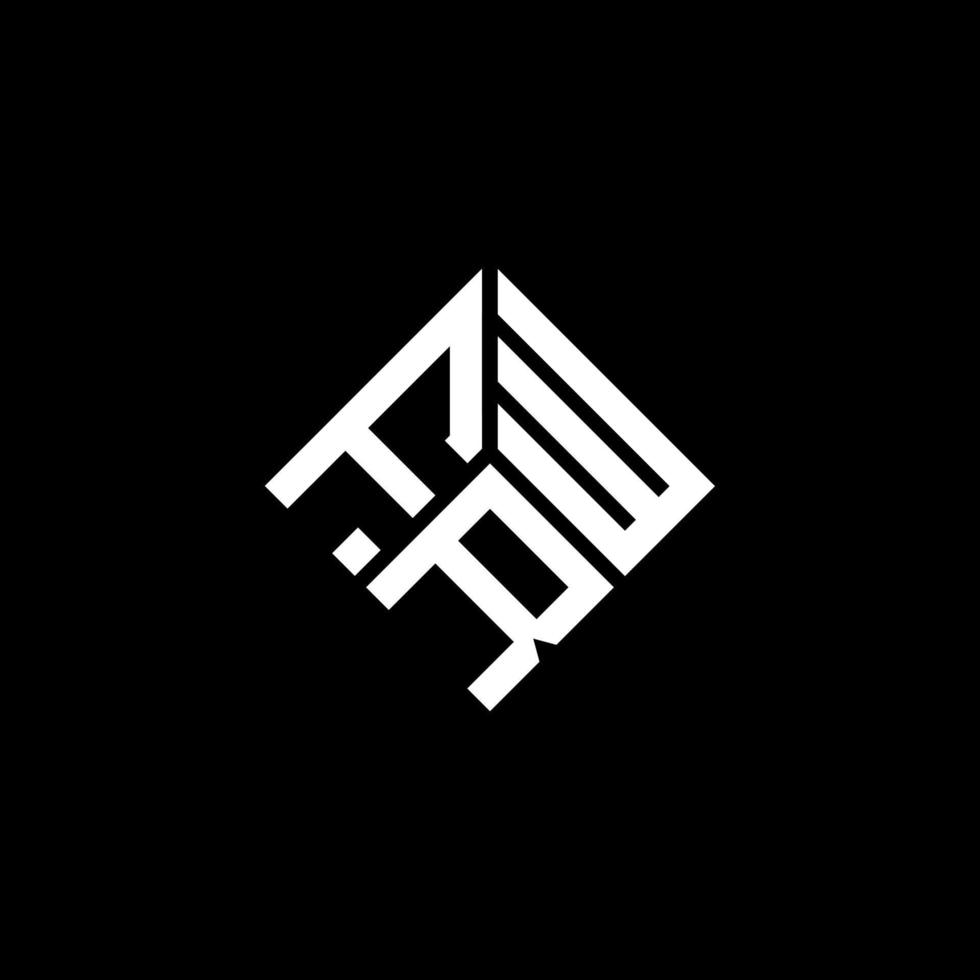 frw lettera logo design su sfondo nero. frw creative iniziali lettera logo concept. disegno della lettera di frw. vettore