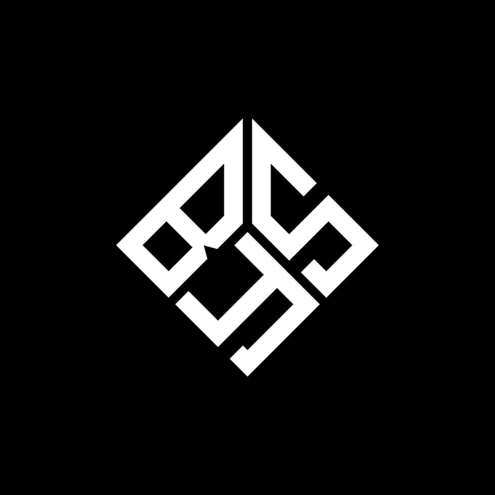 bys lettera logo design su sfondo nero. bys creative iniziali lettera logo concept. disegno della lettera di bys. vettore