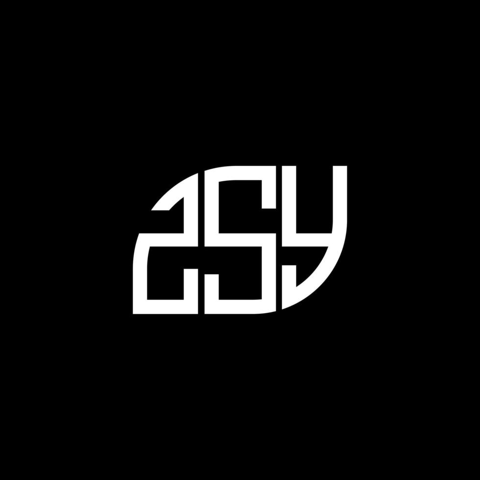 zsy lettera logo design su sfondo nero. zsy creative iniziali lettera logo concept. disegno della lettera zsy. vettore