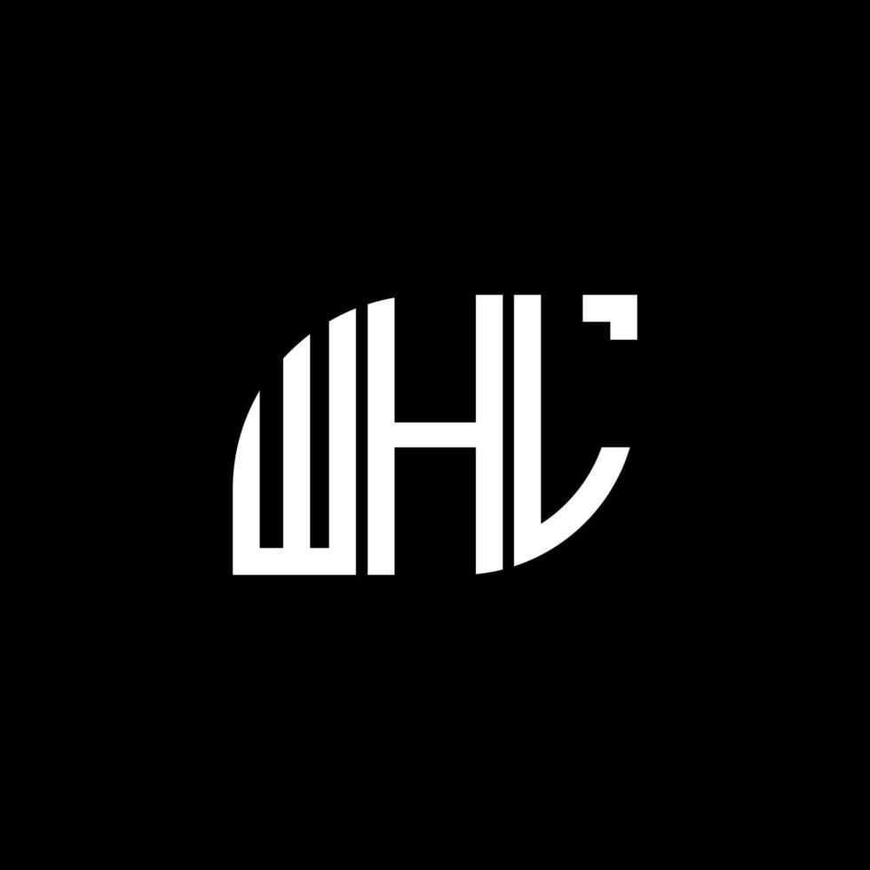design della lettera whl. design del logo della lettera whl su sfondo nero. whl creative iniziali lettera logo concept. design della lettera whl. design del logo della lettera whl su sfondo nero. w vettore