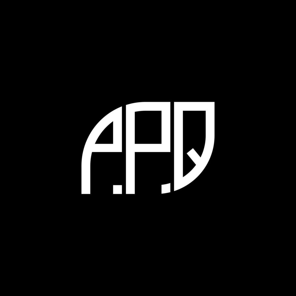 ppq lettera logo design su sfondo nero.ppq iniziali creative logo lettera concept.ppq vettore lettera design.