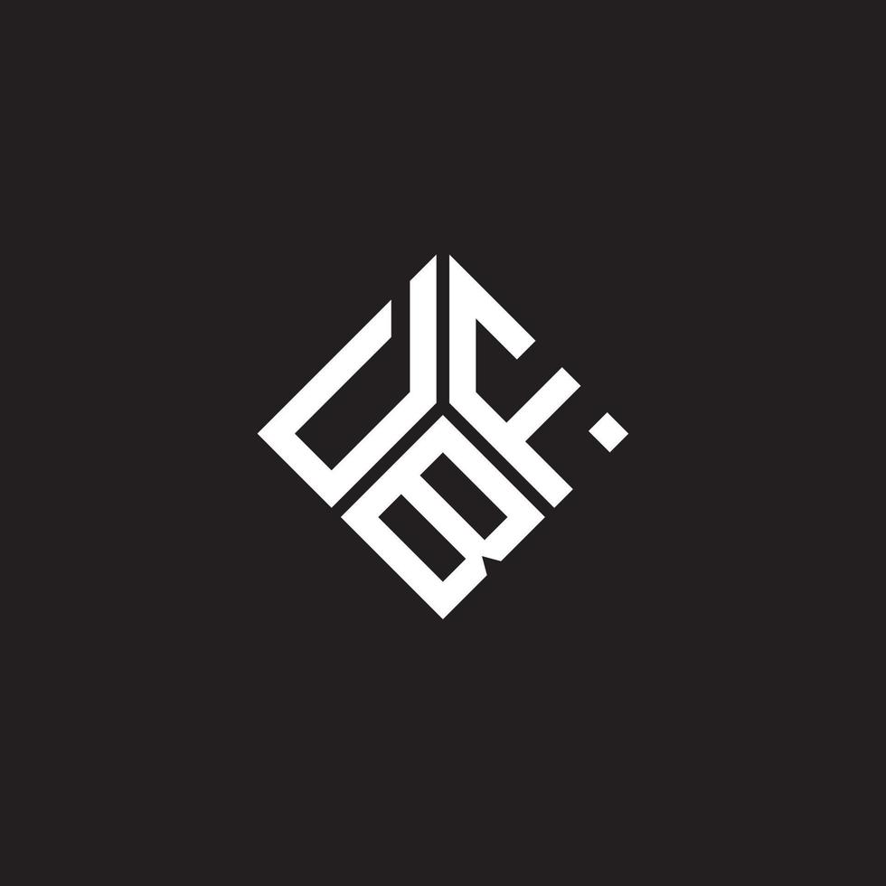 design del logo della lettera dbf su sfondo nero. dbf creative iniziali lettera logo concept. disegno della lettera dbf. vettore