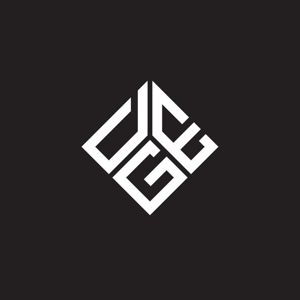 dge lettera logo design su sfondo nero. dge creative iniziali lettera logo concept. disegno della lettera dge. vettore