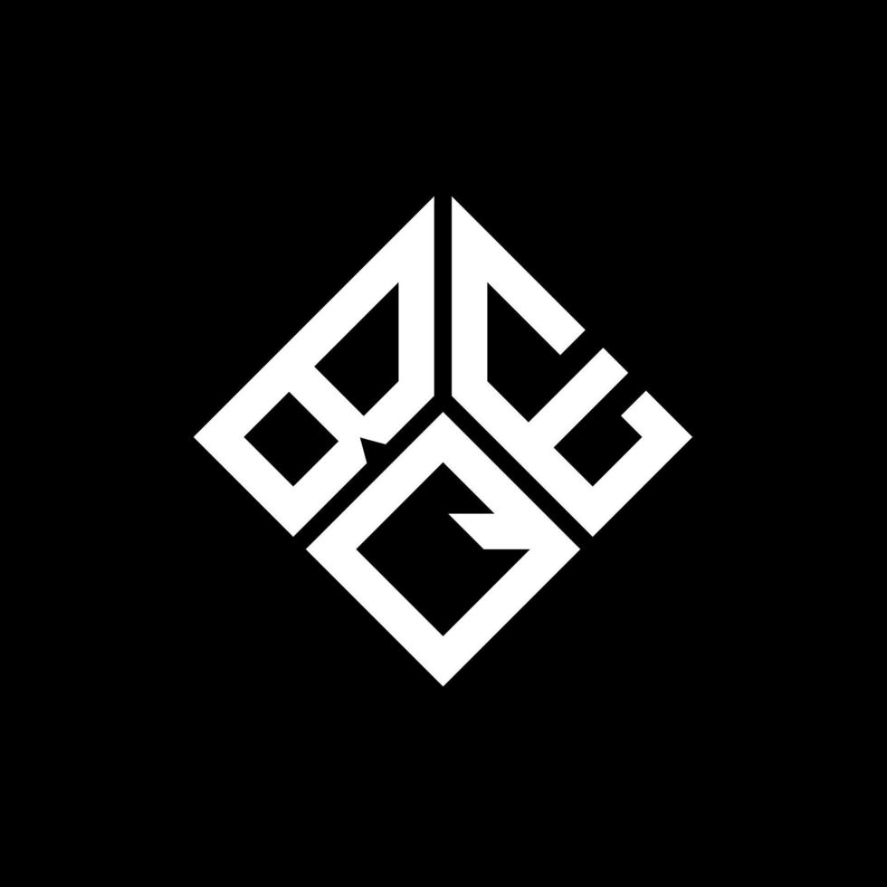 bqe lettera logo design su sfondo nero. bqe creative iniziali lettera logo concept. disegno della lettera bqe. vettore