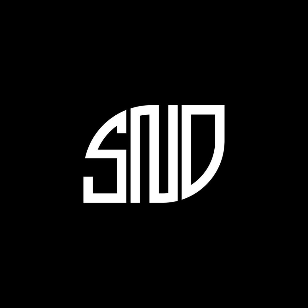 sno lettera logo design su sfondo nero. sno creative iniziali lettera logo concept. disegno della lettera sno. vettore