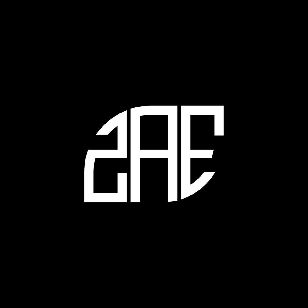 zae lettera logo design su sfondo nero. zae creative iniziali lettera logo concept. zae disegno della lettera. vettore
