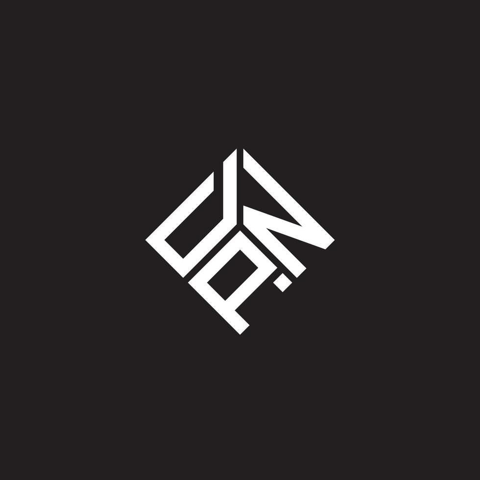 dpn lettera logo design su sfondo nero. dpn iniziali creative lettera logo concept. disegno della lettera dpn. vettore