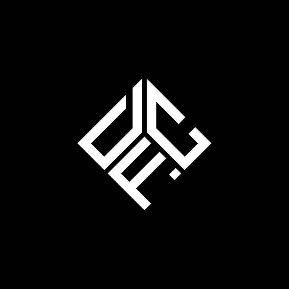 design del logo della lettera dfc su sfondo nero. dfc creative iniziali lettera logo concept. disegno della lettera dfc. vettore