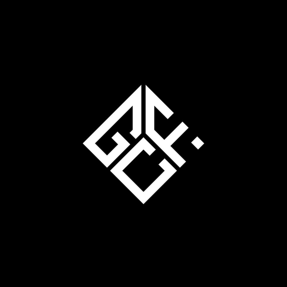 gcf lettera logo design su sfondo nero. gcf creative iniziali lettera logo concept. disegno della lettera gcf. vettore