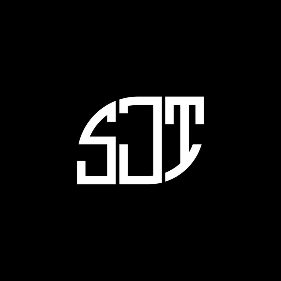 sjt lettera design.sjt lettera logo design su sfondo nero. sjt creative iniziali lettera logo concept. sjt lettera design.sjt lettera logo design su sfondo nero. S vettore