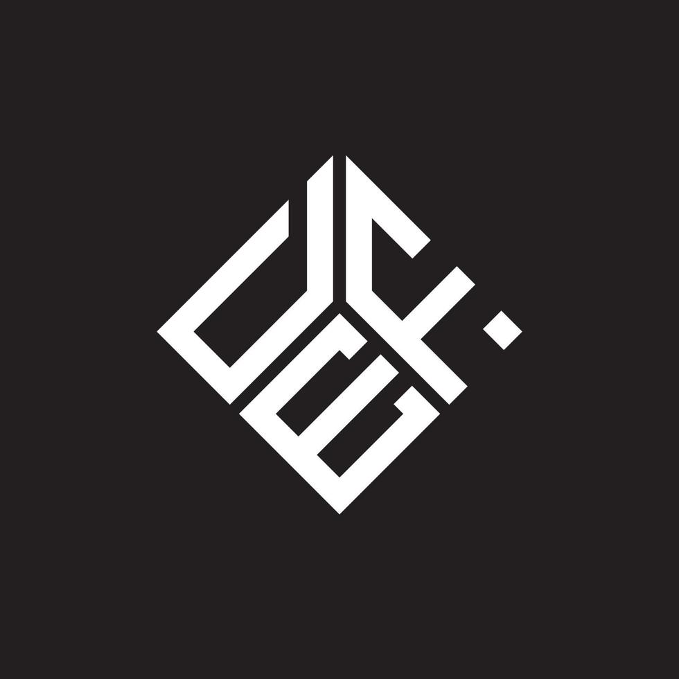 design del logo della lettera def su sfondo nero. def creative iniziali lettera logo concept. design della lettera def. vettore