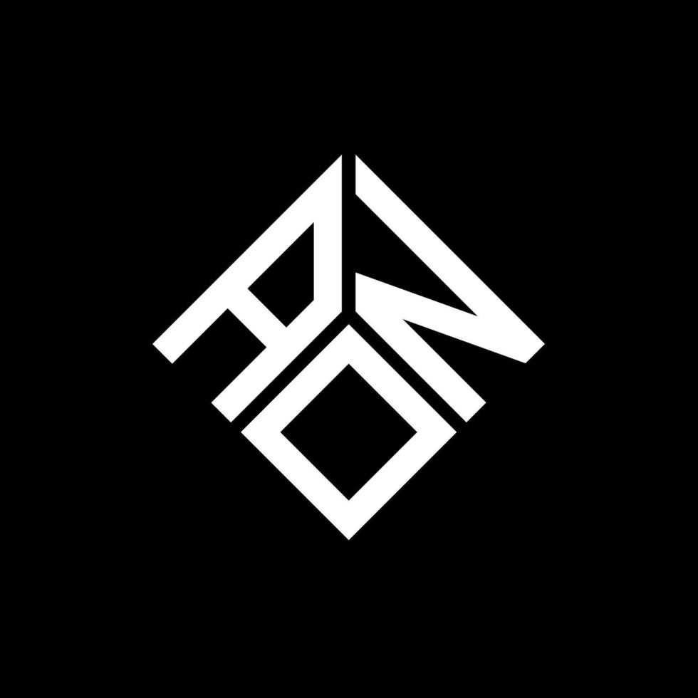aon lettera logo design su sfondo nero. aon creative iniziali lettera logo concept. un disegno di lettera. vettore
