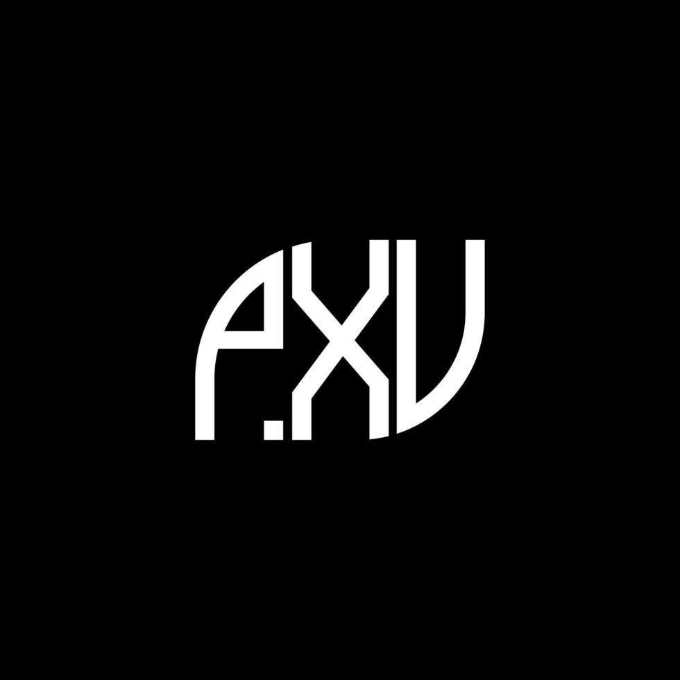 pxv lettera logo design su sfondo nero.pxv creative iniziali lettera logo concept.pxv vettore lettera design.