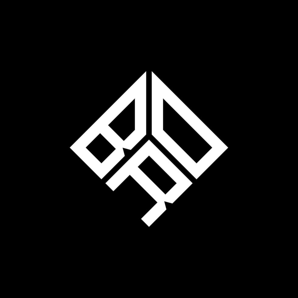 bro lettera logo design su sfondo nero. bro creative iniziali lettera logo concept. disegno della lettera fratello. vettore