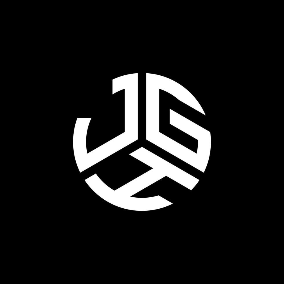 jgh lettera logo design su sfondo nero. jgh creative iniziali lettera logo concept. disegno della lettera jgh. vettore