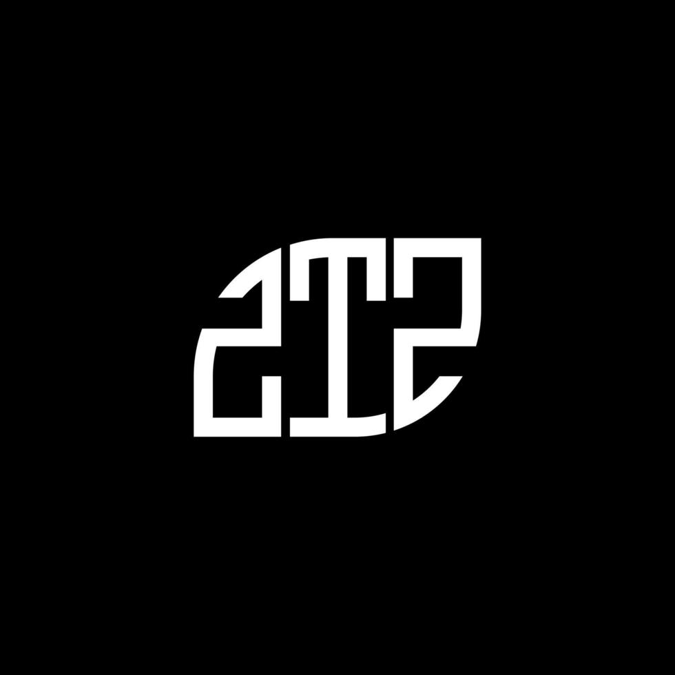 ztz lettera logo design su sfondo nero. ztz creative iniziali lettera logo concept. disegno della lettera ztz. vettore