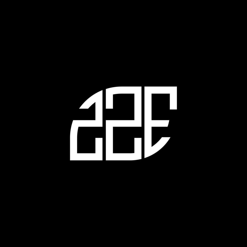 zze lettera logo design su sfondo nero. zze creative iniziali lettera logo concept. disegno della lettera zze. vettore