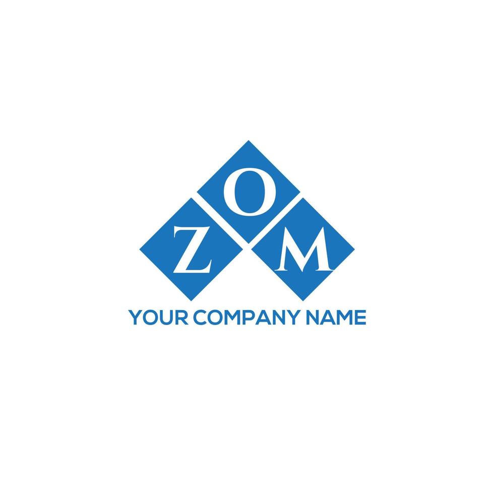 zom lettera logo design su sfondo bianco. zom creative iniziali lettera logo concept. disegno della lettera zom. vettore