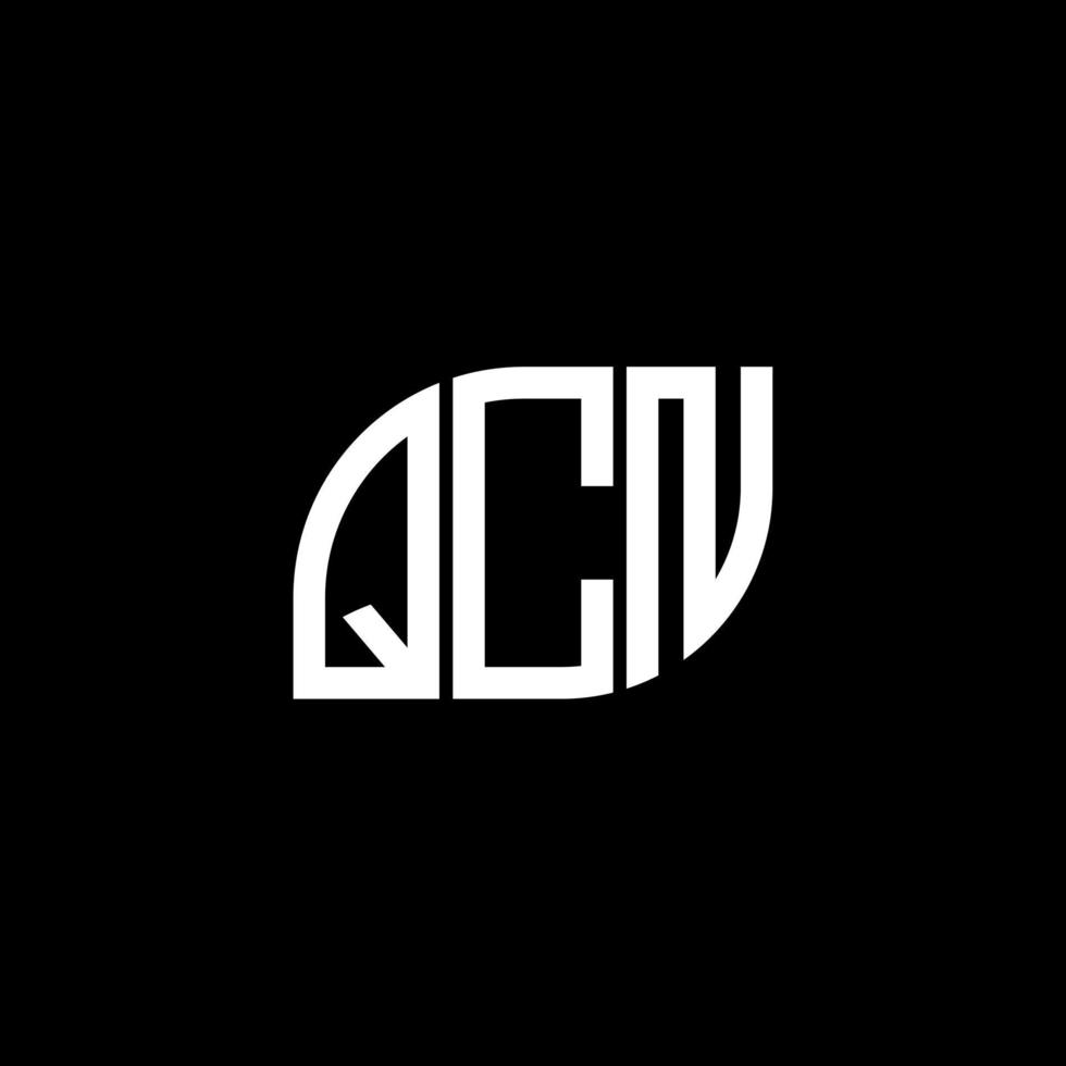 qcn lettera logo design su sfondo nero.qcn iniziali creative logo lettera concept.qcn vettore lettera design.