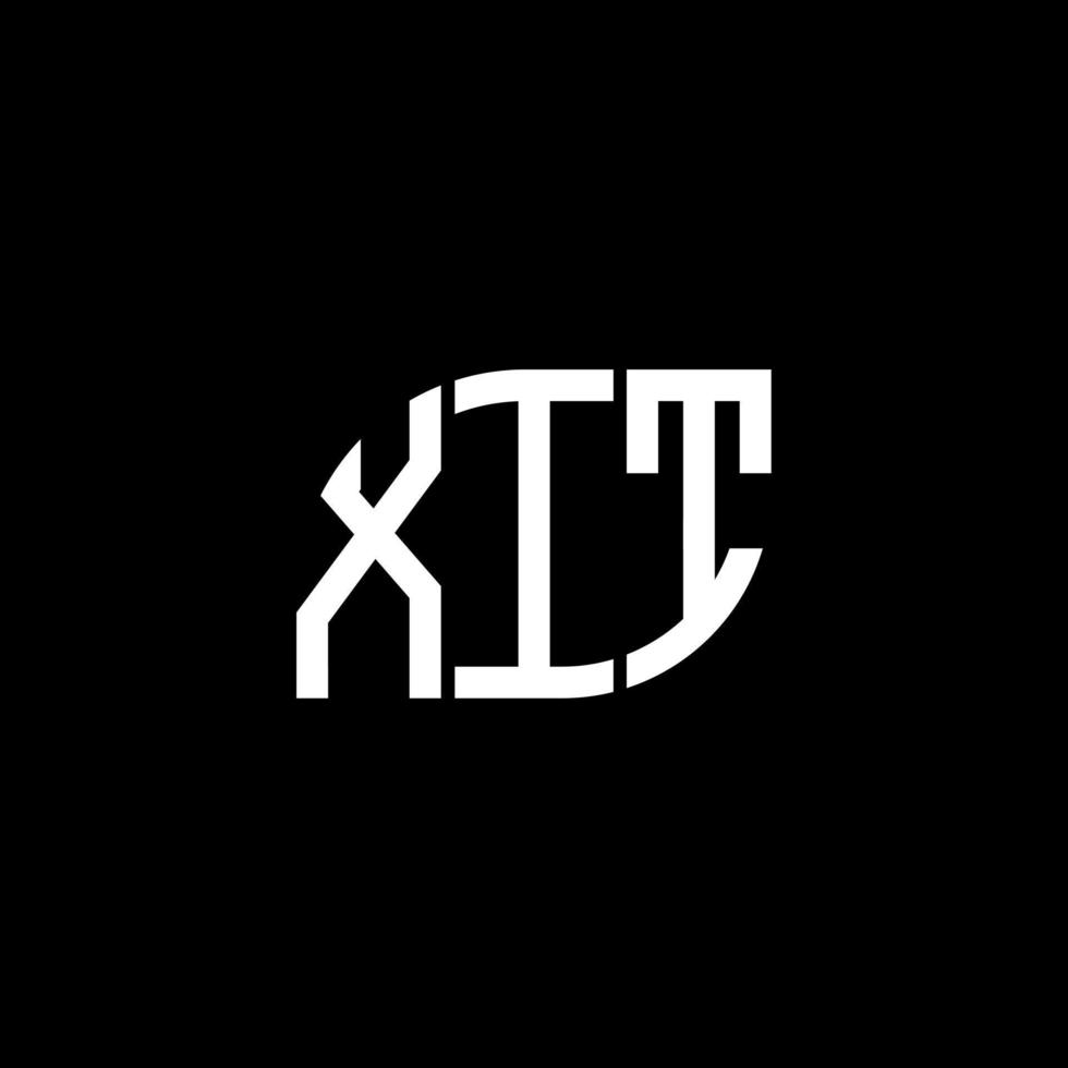 xit lettera logo design su sfondo nero. xit creative iniziali lettera logo concept. xit lettera design. vettore