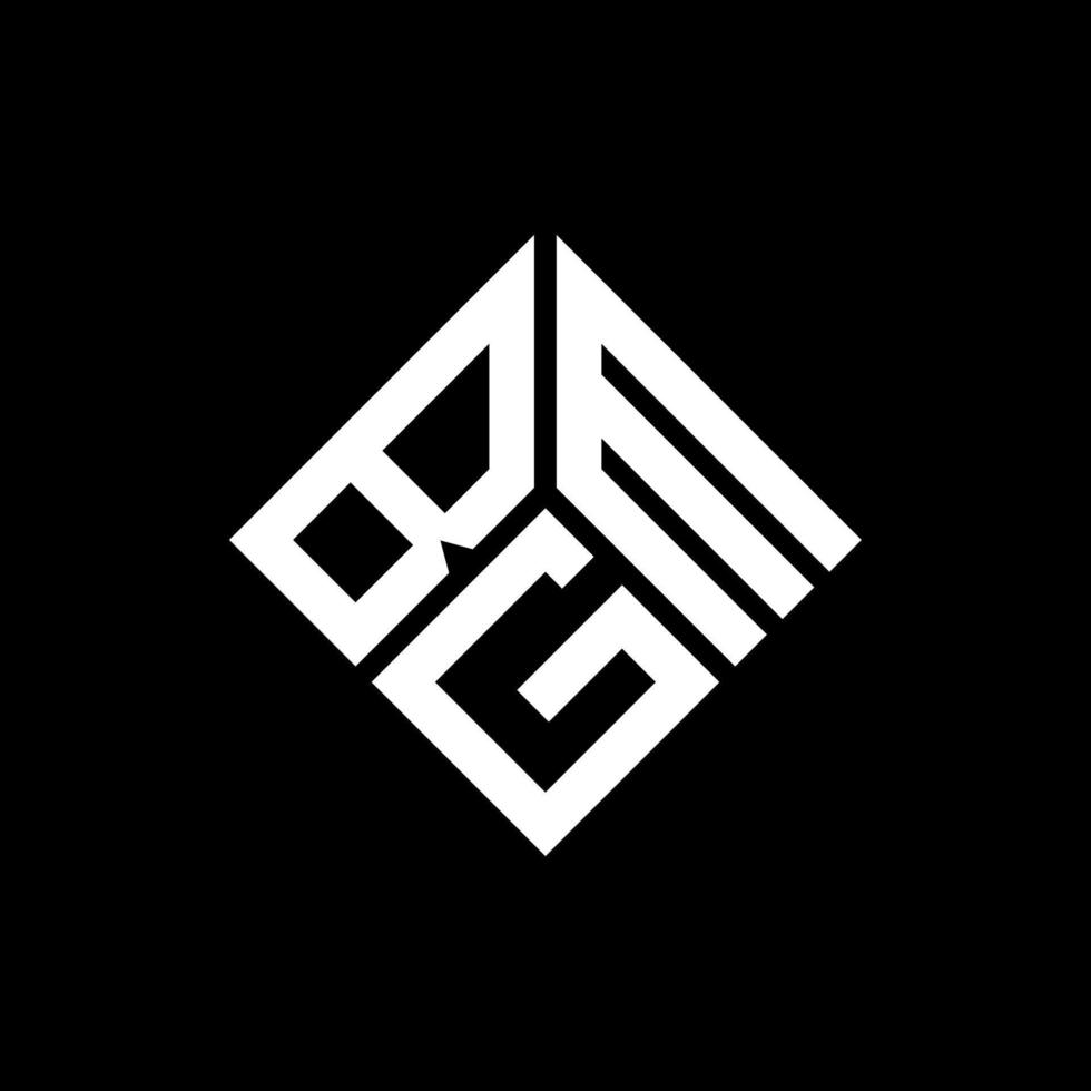 design del logo della lettera bgm su sfondo nero. bgm creative iniziali lettera logo concept. disegno della lettera bgm. vettore