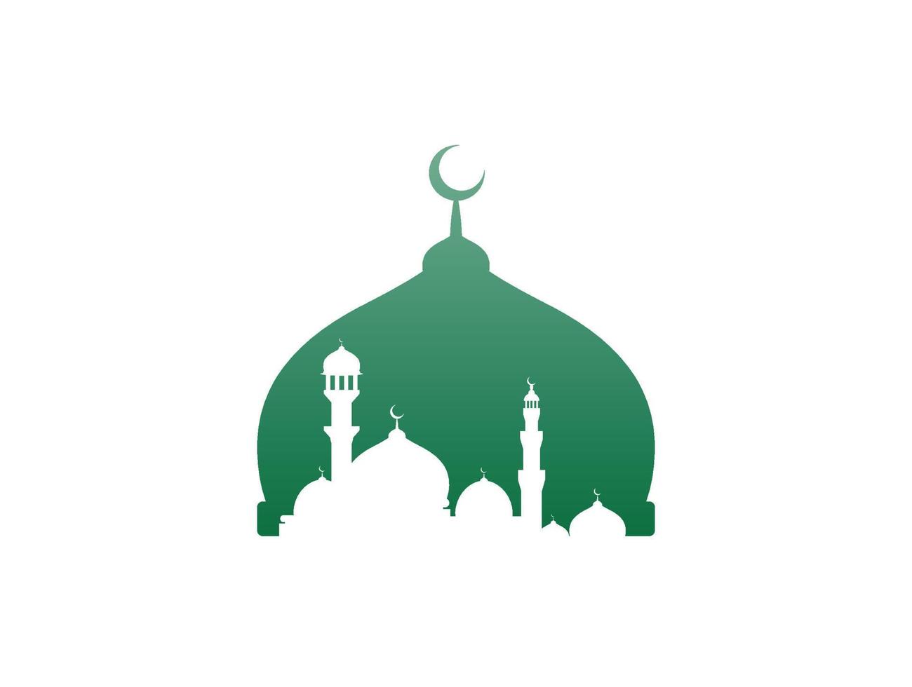 moschea cupola islam minareto torre. disegna l'icona del logo vettore