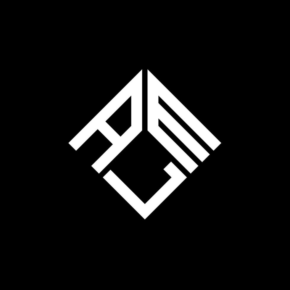 design del logo della lettera di alm su sfondo nero. alm creative iniziali lettera logo concept. disegno della lettera di elemosina. vettore