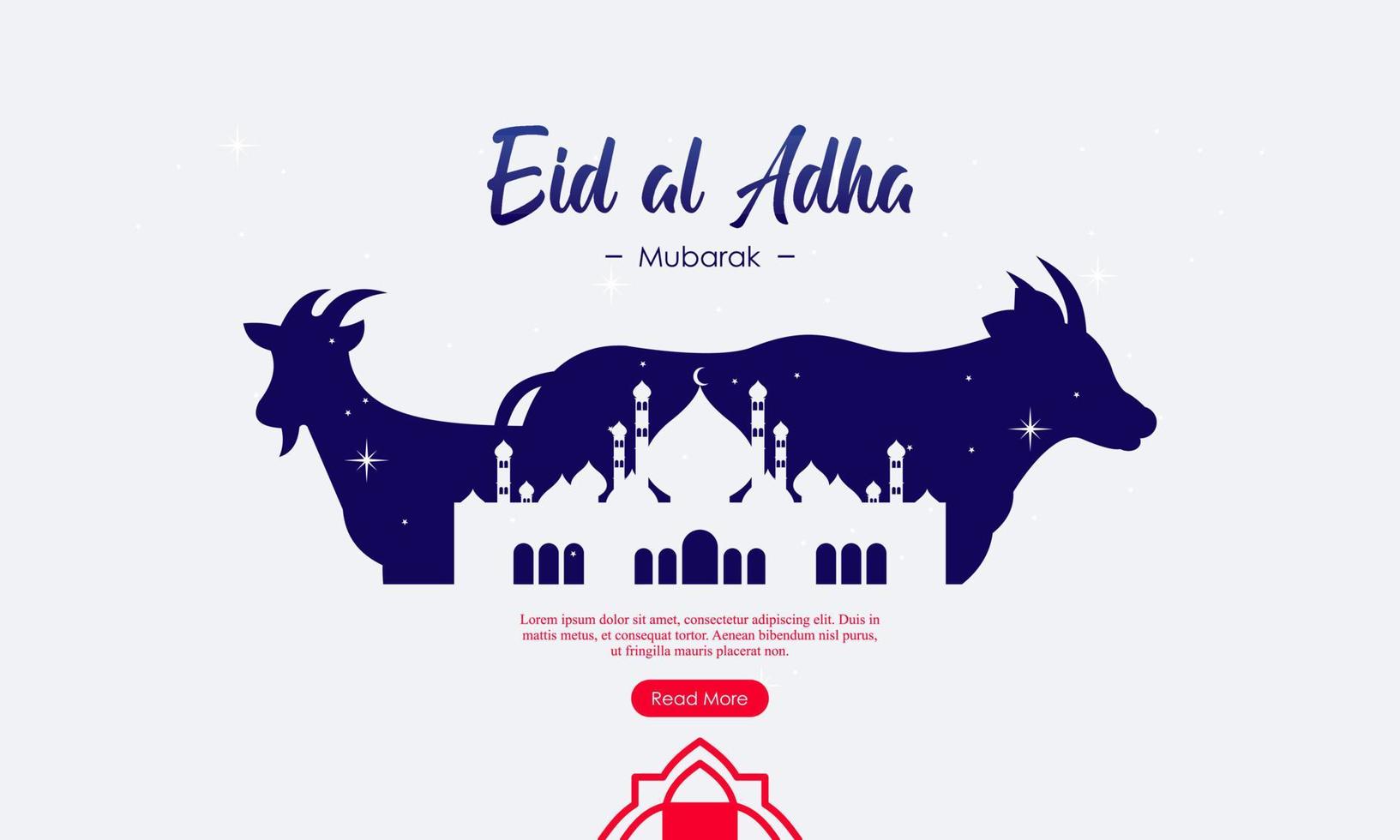 modello di banner per social media del festival islamico eid al adha mubarak vettore
