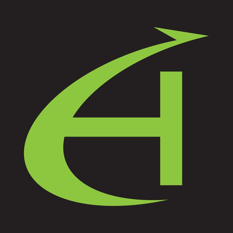 elementi del modello di progettazione dell'icona del logo della lettera h vettore