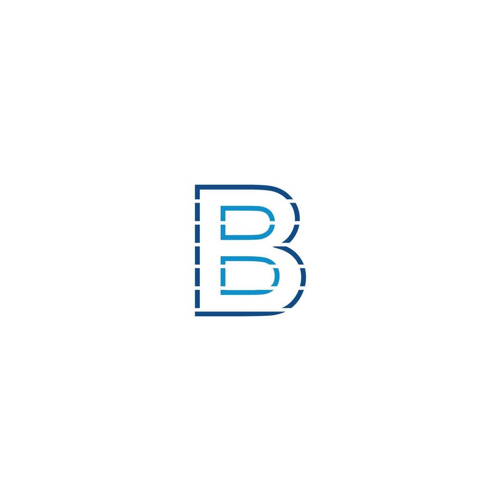 design del logo della lettera b. segno vettoriale. vettore