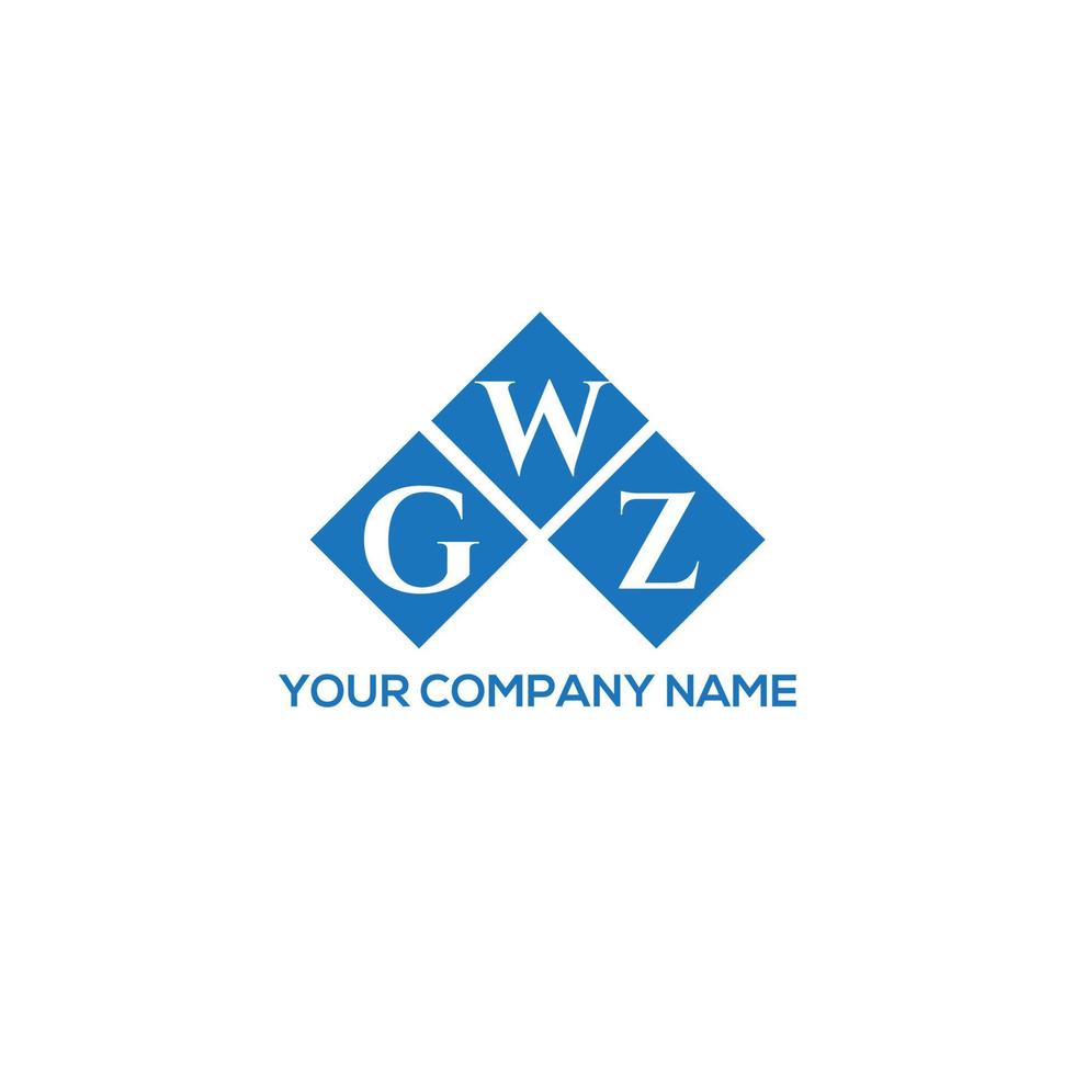 gwz lettera logo design su sfondo bianco. gwz creative iniziali lettera logo concept. disegno della lettera gwz. vettore