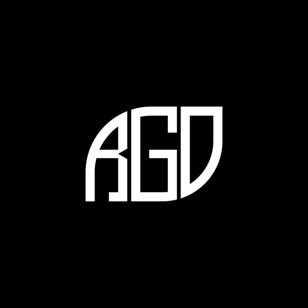 design del logo della lettera rgo su sfondo nero. rgo creative iniziali lettera logo concept. disegno della lettera rgo. vettore