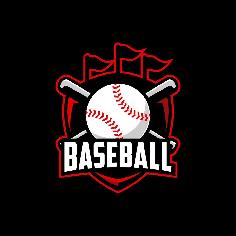 design del logo sportivo della squadra di baseball vettore