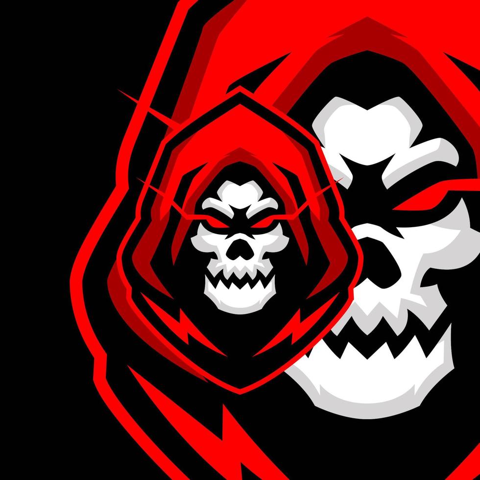 modelli di logo di eSport di skull master vettore