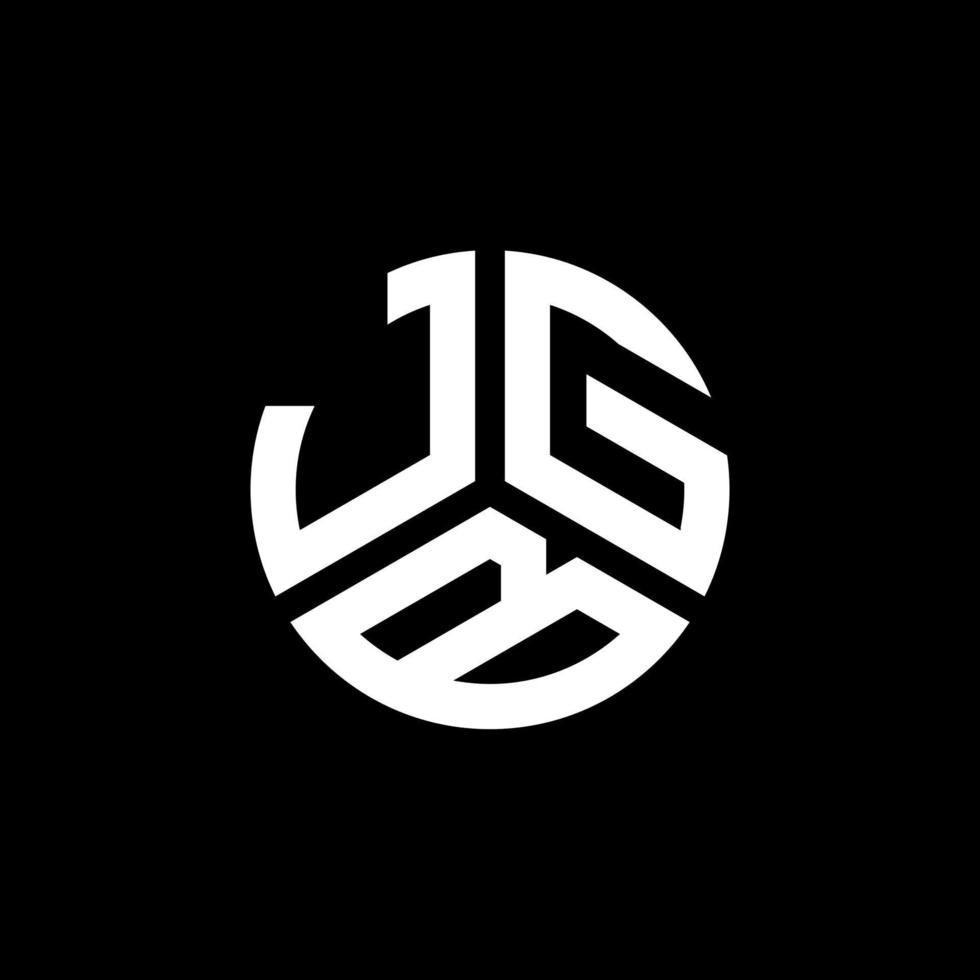 jgb lettera logo design su sfondo nero. jgb creative iniziali lettera logo concept. disegno della lettera jgb. vettore
