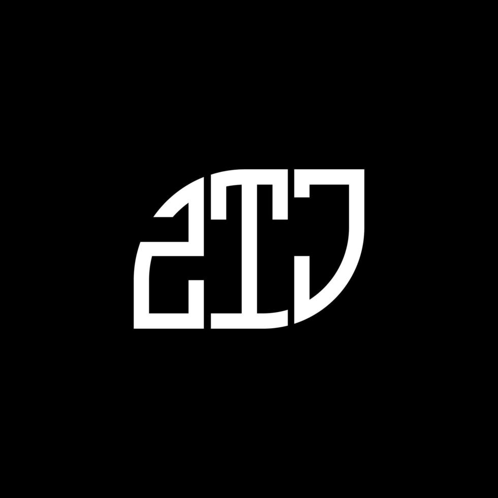 ztj lettera logo design su sfondo nero. ztj creative iniziali lettera logo concept. disegno della lettera ztj. vettore
