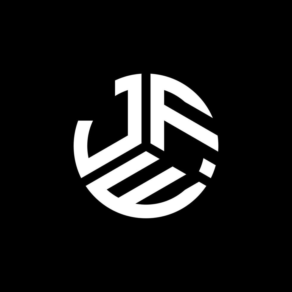 jfe lettera logo design su sfondo nero. jfe creative iniziali lettera logo concept. disegno della lettera jfe. vettore