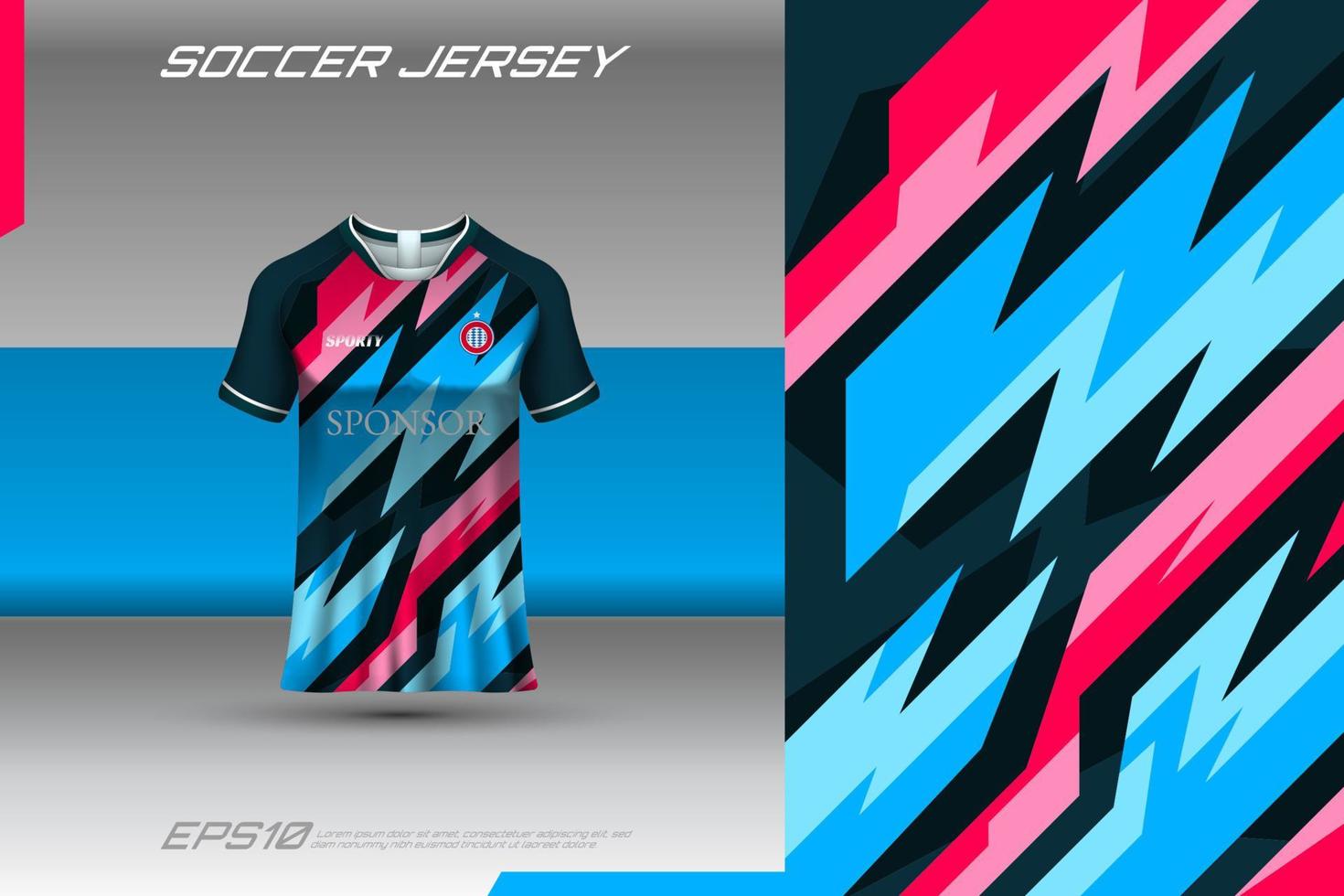 modello di jersey sportivo e t-shirt mockup vettoriale di design in jersey sportivo. design sportivo per calcio, corse, maglie da gioco. vettore.