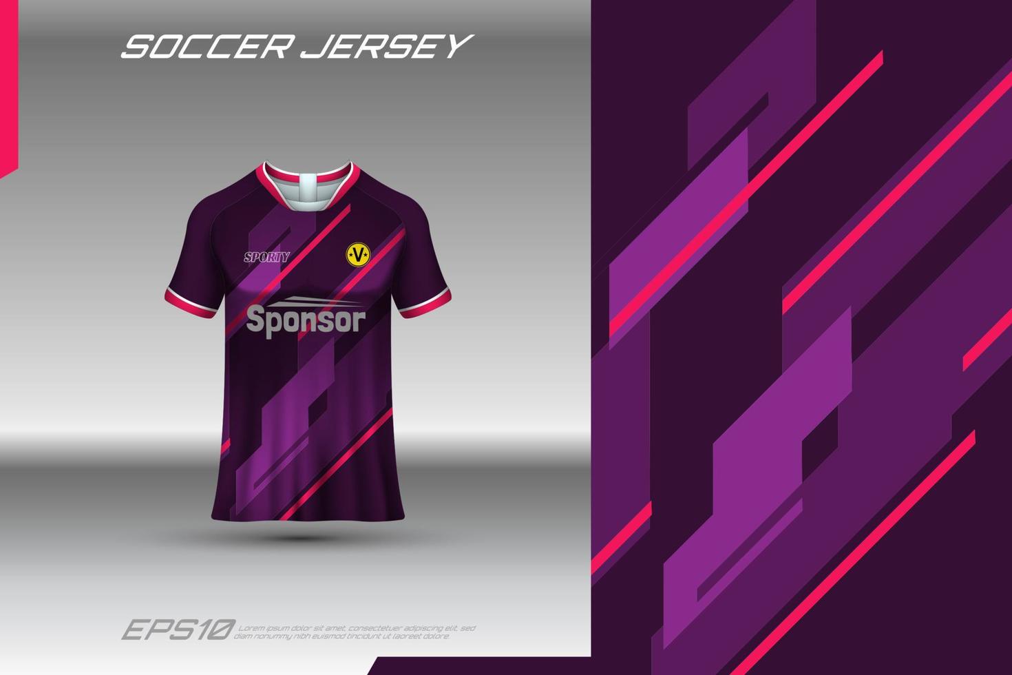 modello di jersey sportivo e t-shirt mockup vettoriale di design in jersey sportivo. design sportivo per calcio, corse, maglie da gioco. vettore.