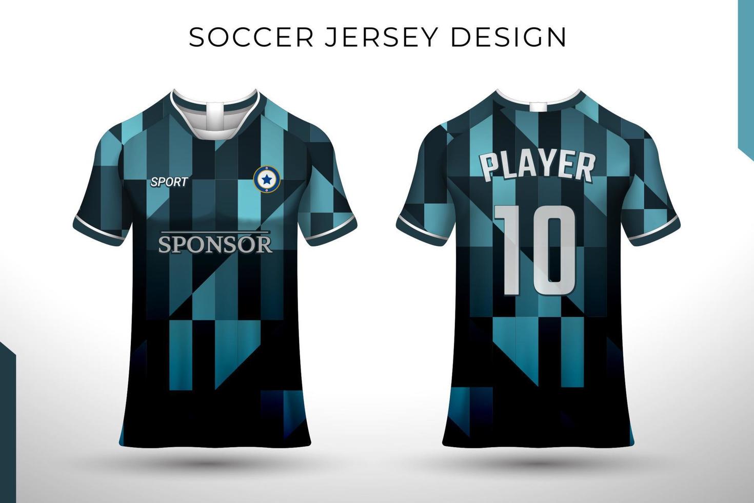 modello di jersey sportivo e t-shirt mockup vettoriale di design in jersey sportivo. design sportivo per calcio, corse, maglie da gioco. vettore.