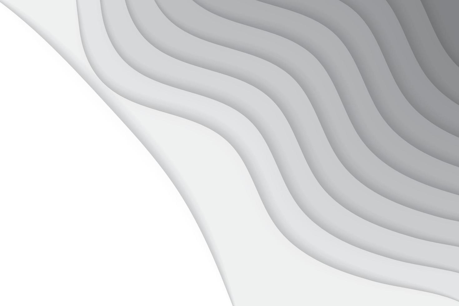 carta tagliata astratto nero grigio e bianco concetto di fondo. illustrazione vettoriale modello di progettazione monocromatica disegnata a mano