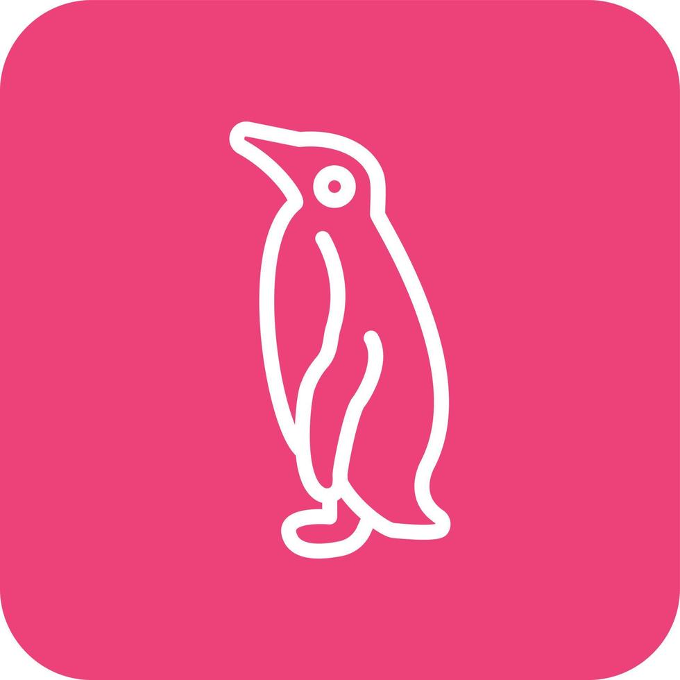 illustrazione del disegno dell'icona di vettore del pinguino