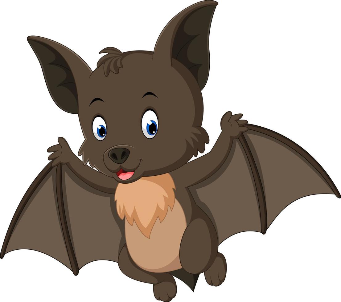 cartone animato pipistrello volante vettore