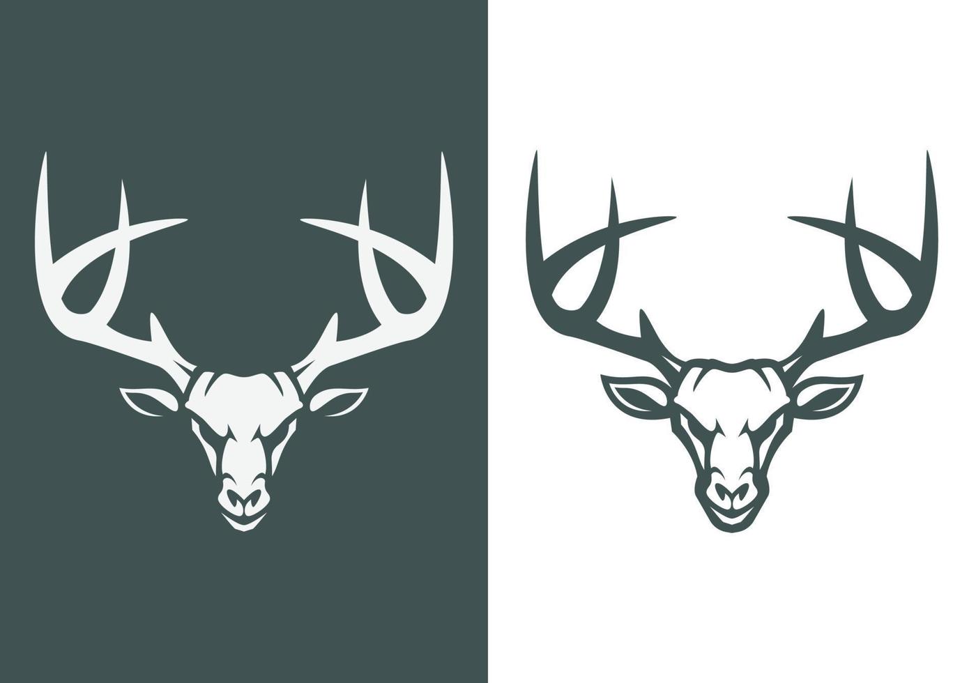 design del logo della testa di cervo vettore