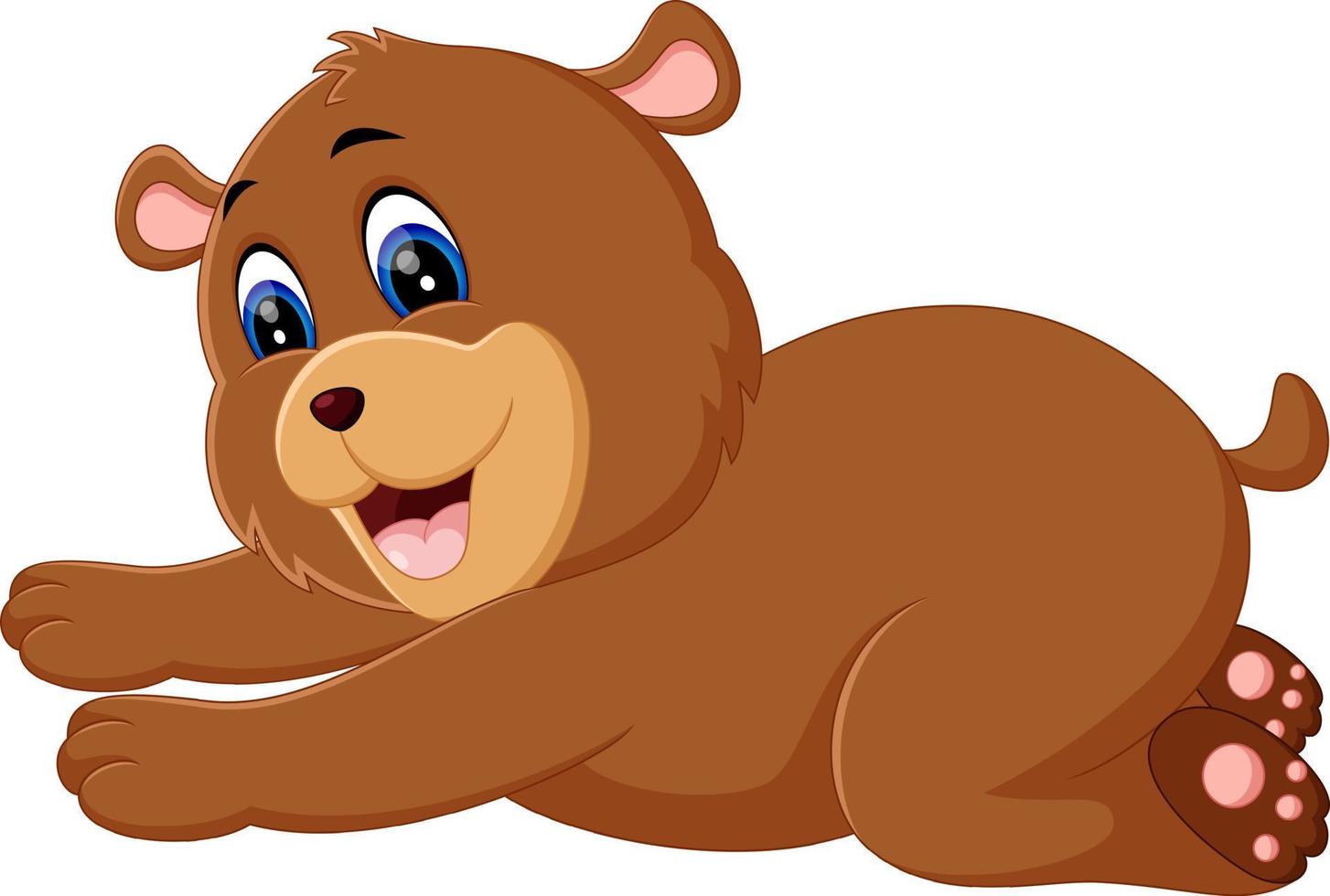 illustrazione del simpatico cartone animato orso vettore