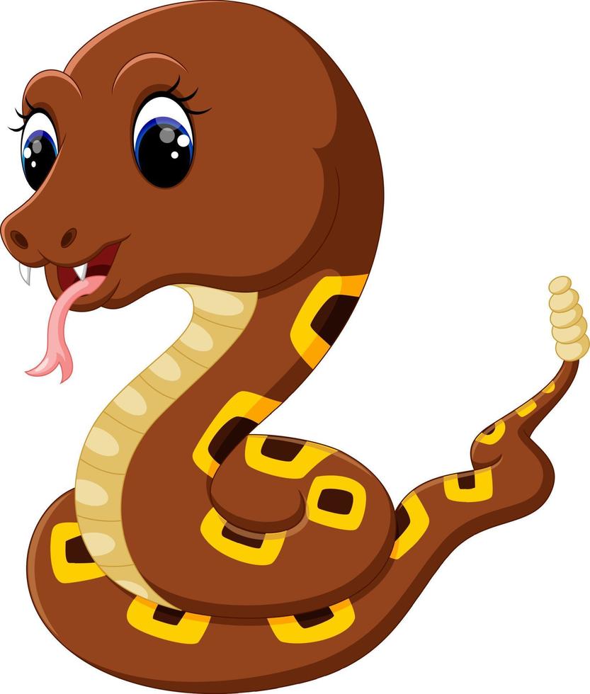 simpatico cartone animato serpente vettore