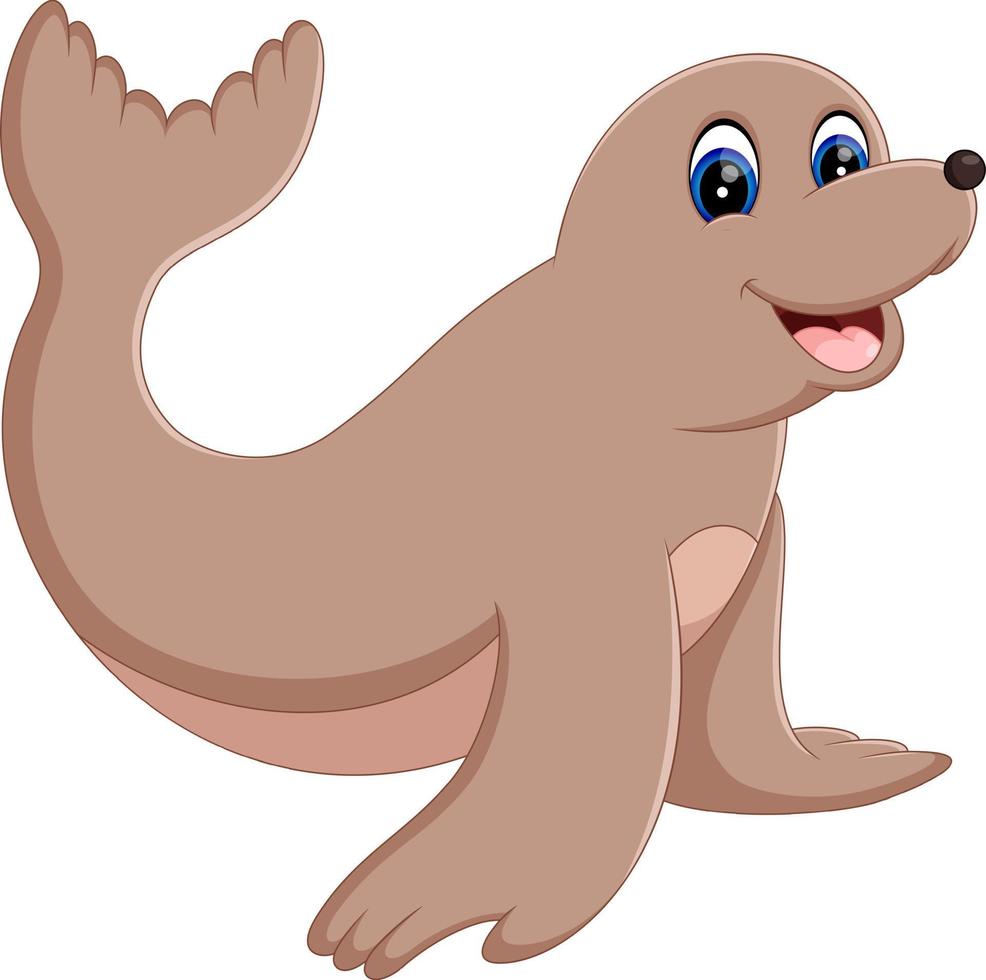 illustrazione di cucciolo di foca monaca animale vettore
