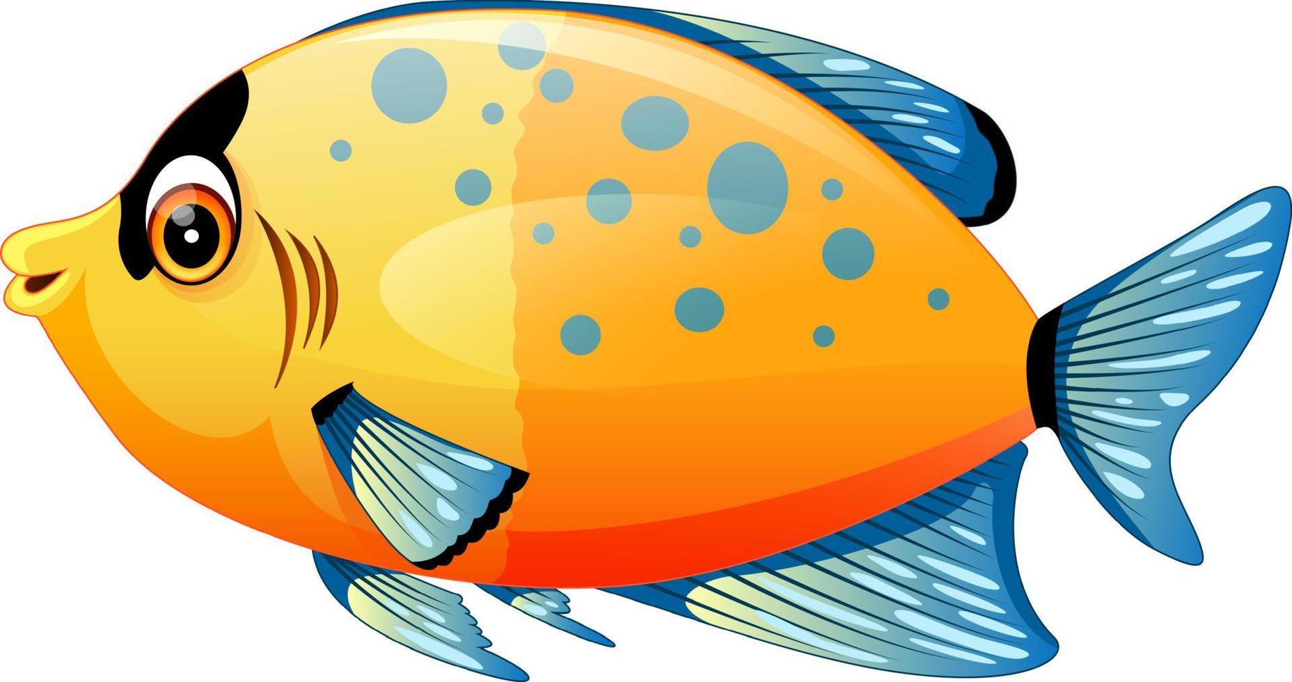 illustrazione del simpatico cartone animato di pesce vettore