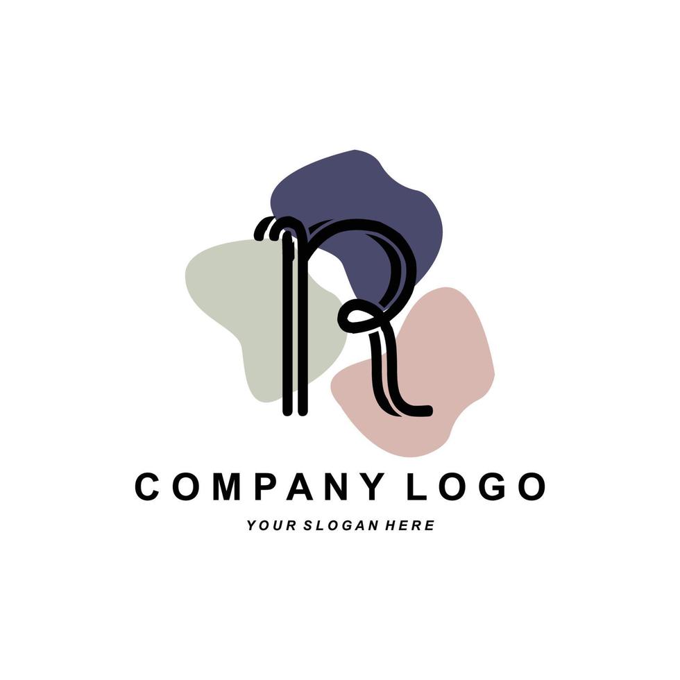 logo lettera r design del marchio aziendale, illustrazione del carattere vettoriale