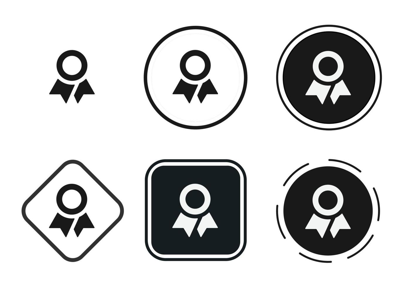 set di icone del nastro. raccolta di logo con contorno nero di alta qualità per la progettazione di siti Web e app mobili in modalità oscura. illustrazione vettoriale su sfondo bianco